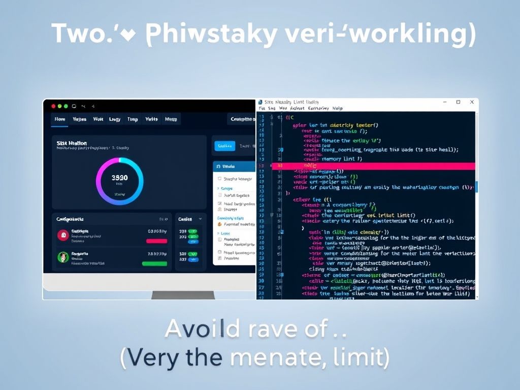 Comparativo entre a ferramenta Saúde do Site do WordPress e a função phpinfo() para verificar o limite de memória PHP.